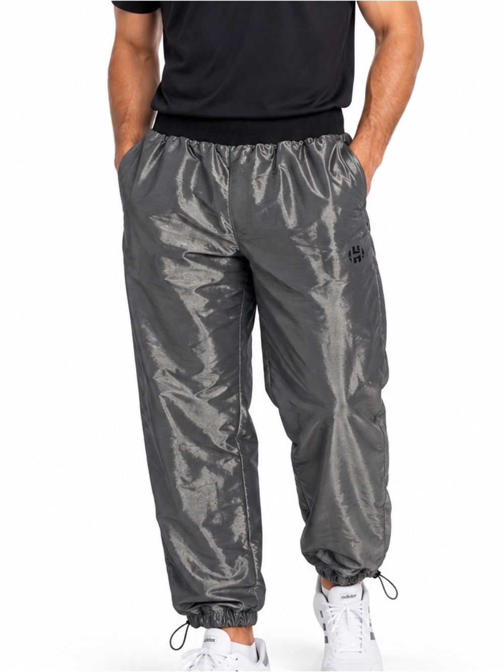 Adidas HDN Travel Pants Size L Gray Basketball HDN Track Pant NWT